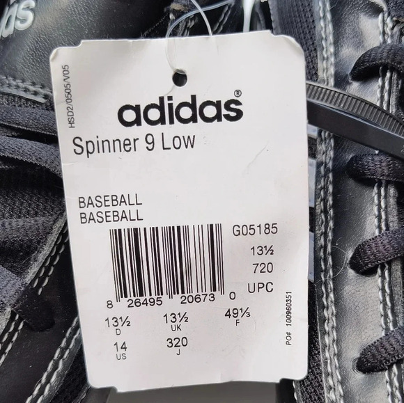 Adidas Men's Spinner 9 Low Baseball Athletic Cleats NWT - Picture 4 of 6